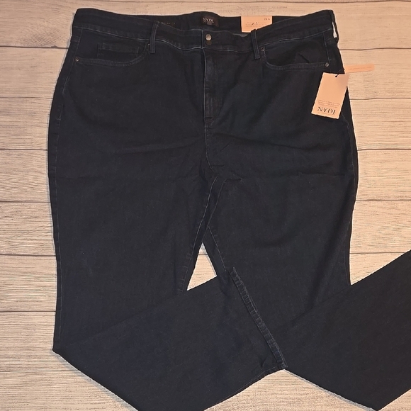 NYDJ Women's Marilyn Straight Jeans Dark Wash Size 24W NWT - Picture 1 of 12